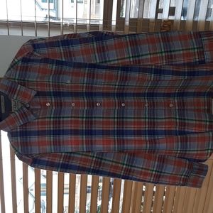 Men's LL Bean Long Sleeve Casual Button Down - size medium